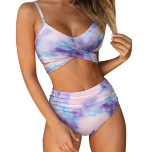 Tie dye 2 piece bathing suit